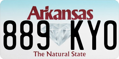 AR license plate 889KYO