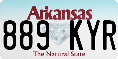 AR license plate 889KYR