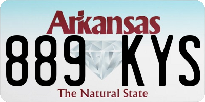 AR license plate 889KYS