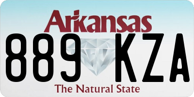 AR license plate 889KZA