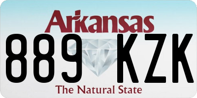AR license plate 889KZK