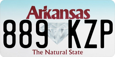 AR license plate 889KZP
