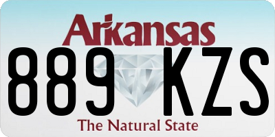 AR license plate 889KZS