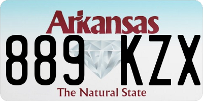 AR license plate 889KZX