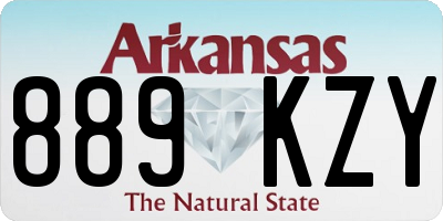 AR license plate 889KZY