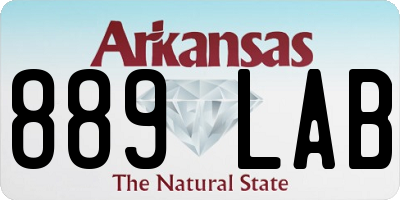 AR license plate 889LAB