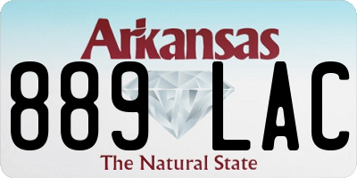 AR license plate 889LAC