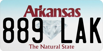 AR license plate 889LAK