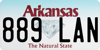 AR license plate 889LAN