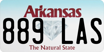 AR license plate 889LAS