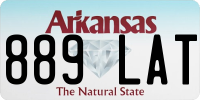 AR license plate 889LAT