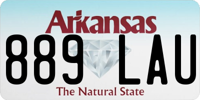AR license plate 889LAU
