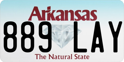 AR license plate 889LAY
