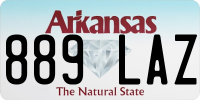 AR license plate 889LAZ