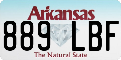 AR license plate 889LBF