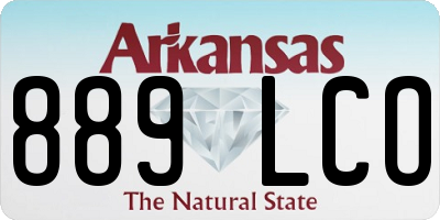AR license plate 889LCO