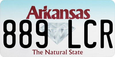 AR license plate 889LCR