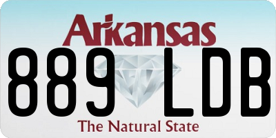 AR license plate 889LDB