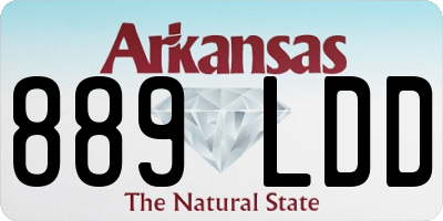 AR license plate 889LDD