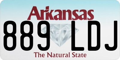 AR license plate 889LDJ