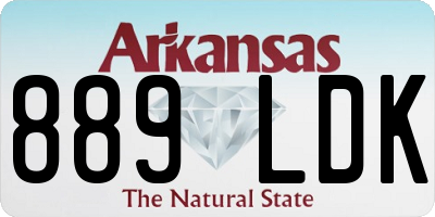 AR license plate 889LDK