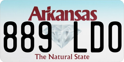 AR license plate 889LDO