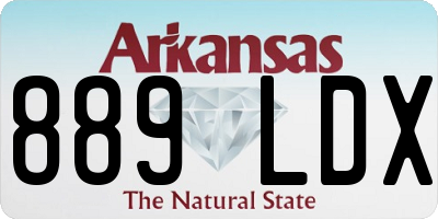 AR license plate 889LDX