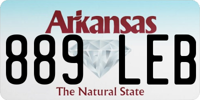 AR license plate 889LEB