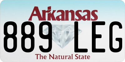 AR license plate 889LEG