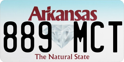 AR license plate 889MCT