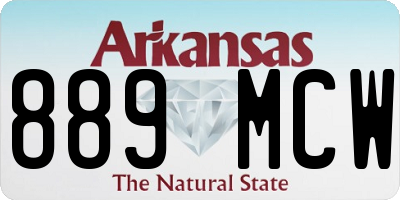 AR license plate 889MCW