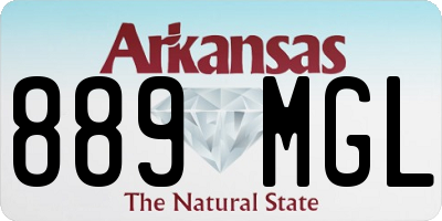 AR license plate 889MGL
