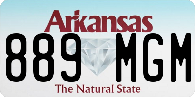 AR license plate 889MGM