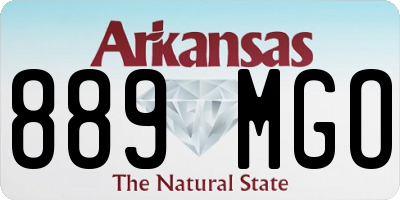 AR license plate 889MGO
