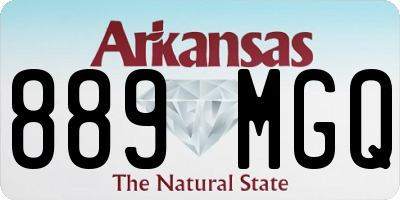 AR license plate 889MGQ