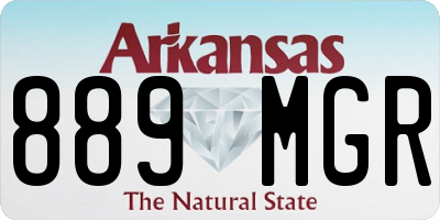 AR license plate 889MGR