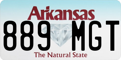 AR license plate 889MGT
