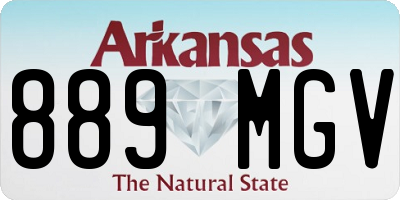 AR license plate 889MGV
