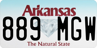 AR license plate 889MGW