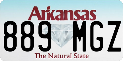 AR license plate 889MGZ