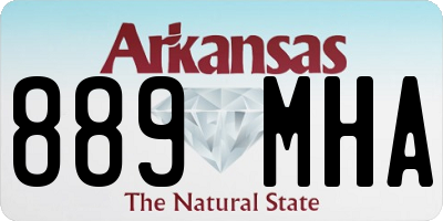 AR license plate 889MHA