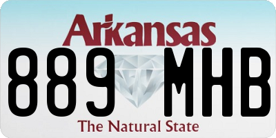 AR license plate 889MHB
