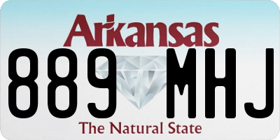 AR license plate 889MHJ