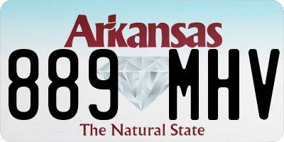 AR license plate 889MHV