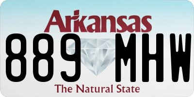 AR license plate 889MHW