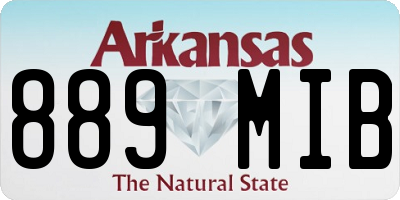 AR license plate 889MIB