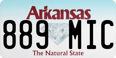 AR license plate 889MIC