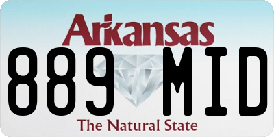 AR license plate 889MID