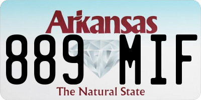 AR license plate 889MIF