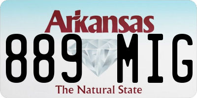 AR license plate 889MIG